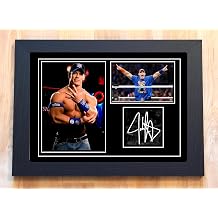 Stunning John Cena Wrestling Signed Mounted Print