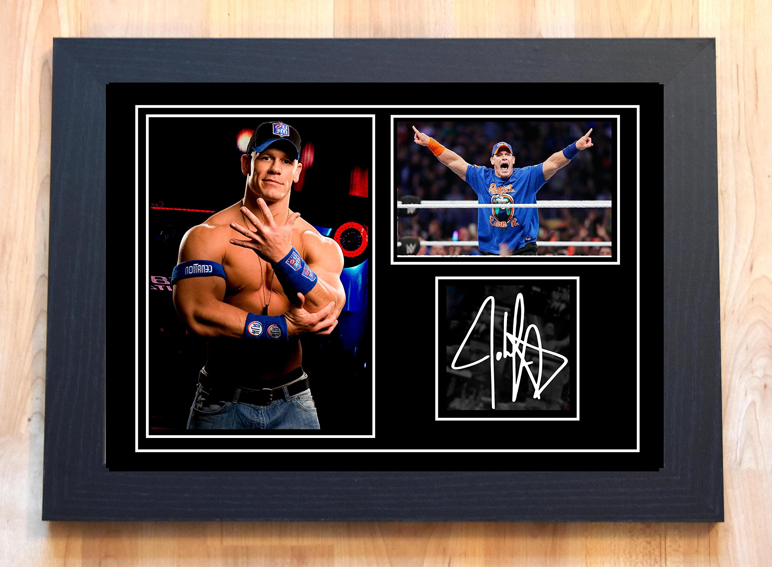 STUNNING FRAMED JOHN CENA WRESTLING SIGNED AUTOGRAPHED PRINT