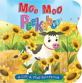 Moo Moo Peekaboo: Chunky Lift-the-Flap Farm Animals Board Book for Babies & Toddlers - Little Hippo Books