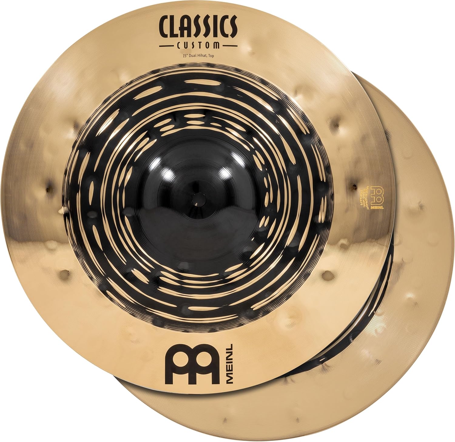 Classics Custom Dual 15" Hihat Cymbal Pair for Drum Set, Dark/Brilliant — MADE IN GERMANY — B12 Bronze, 2-YEAR WARRANTY