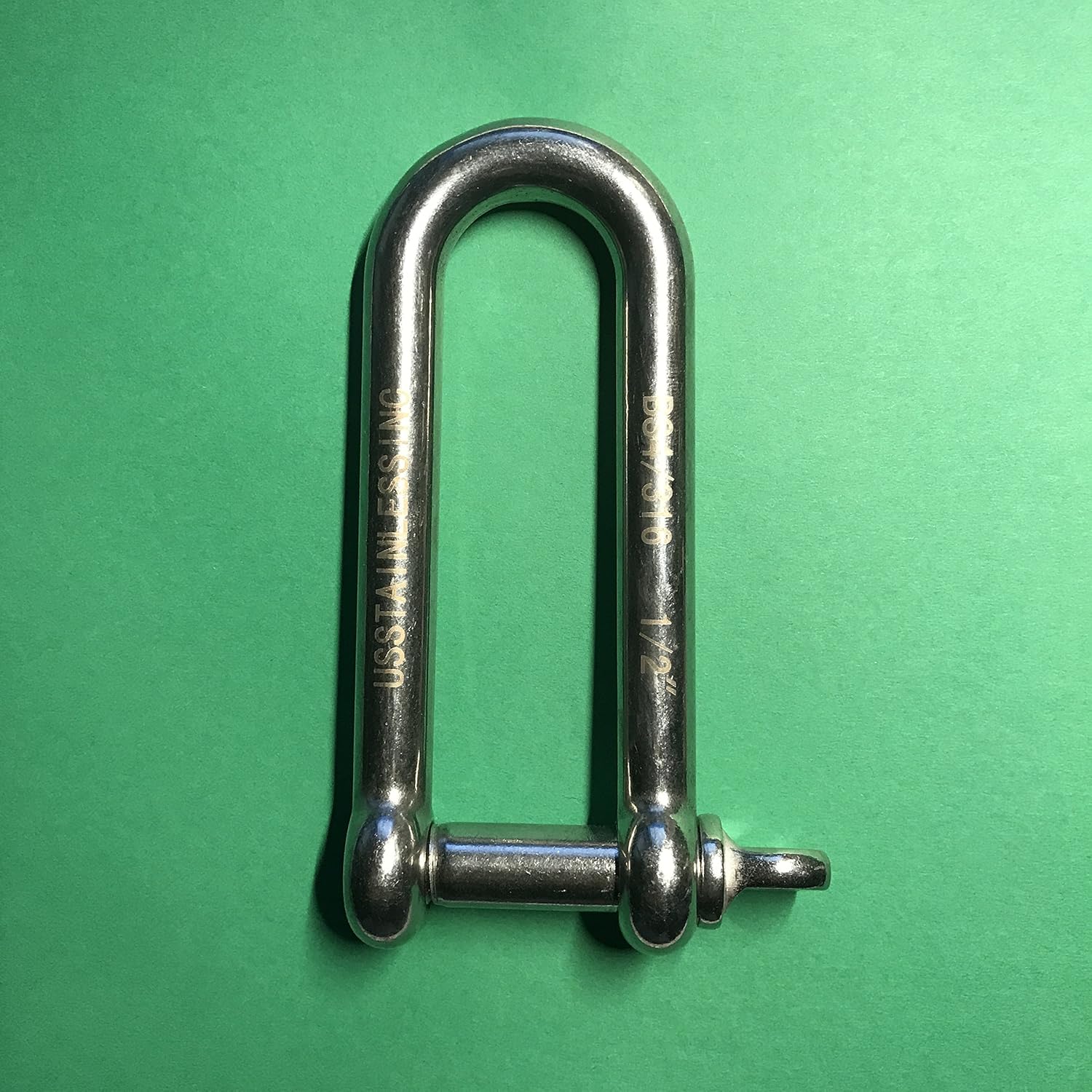 US STAINLESS Stainless Steel 316 Long D Shackle 5/16" (8mm) Marine Grade - Image 2