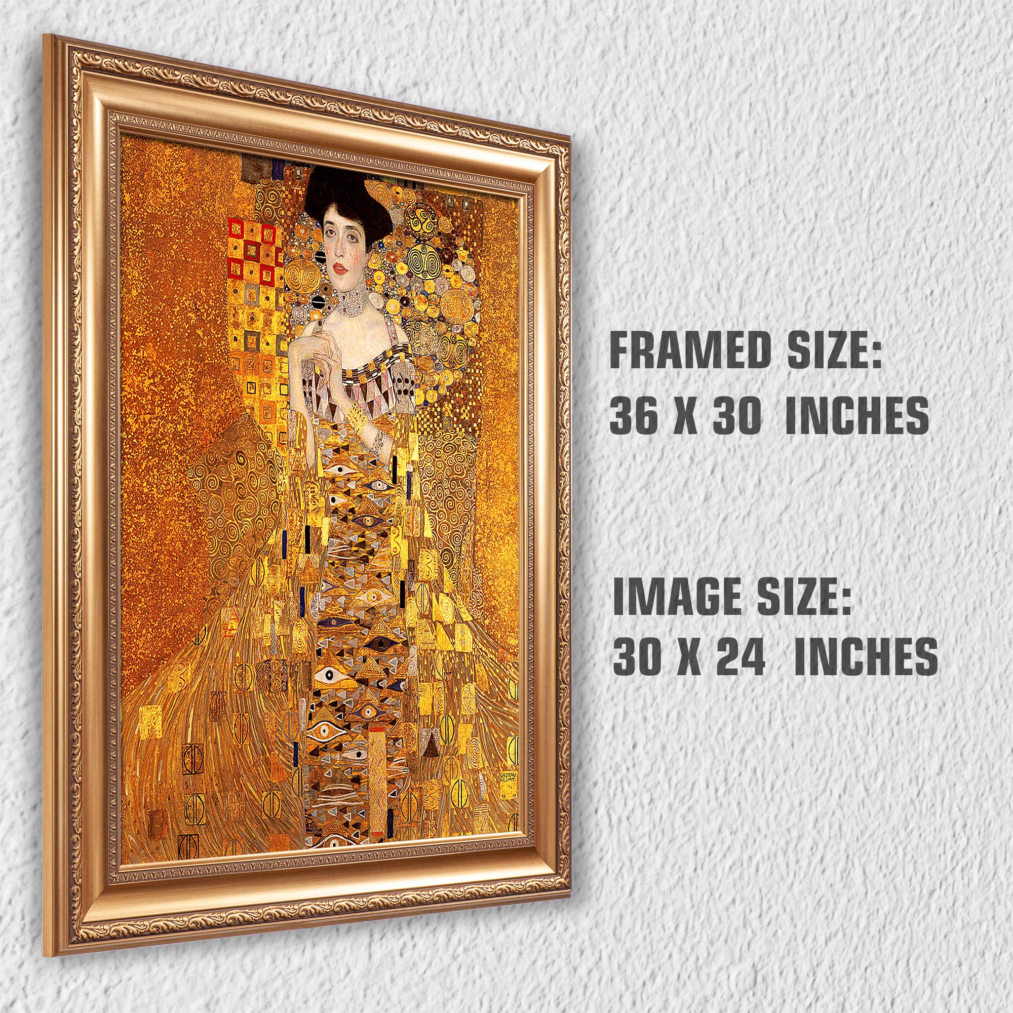 Amazon.com: A&T ARTWORK The Lady in Gold by Gustav Klimt.Framed