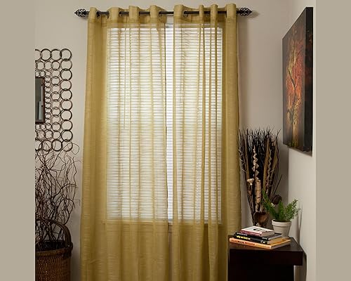 Miniatura 8 de Lavish Home Mia Jacquard - Cortina individual con ojales, 84 pulgadas, color gris