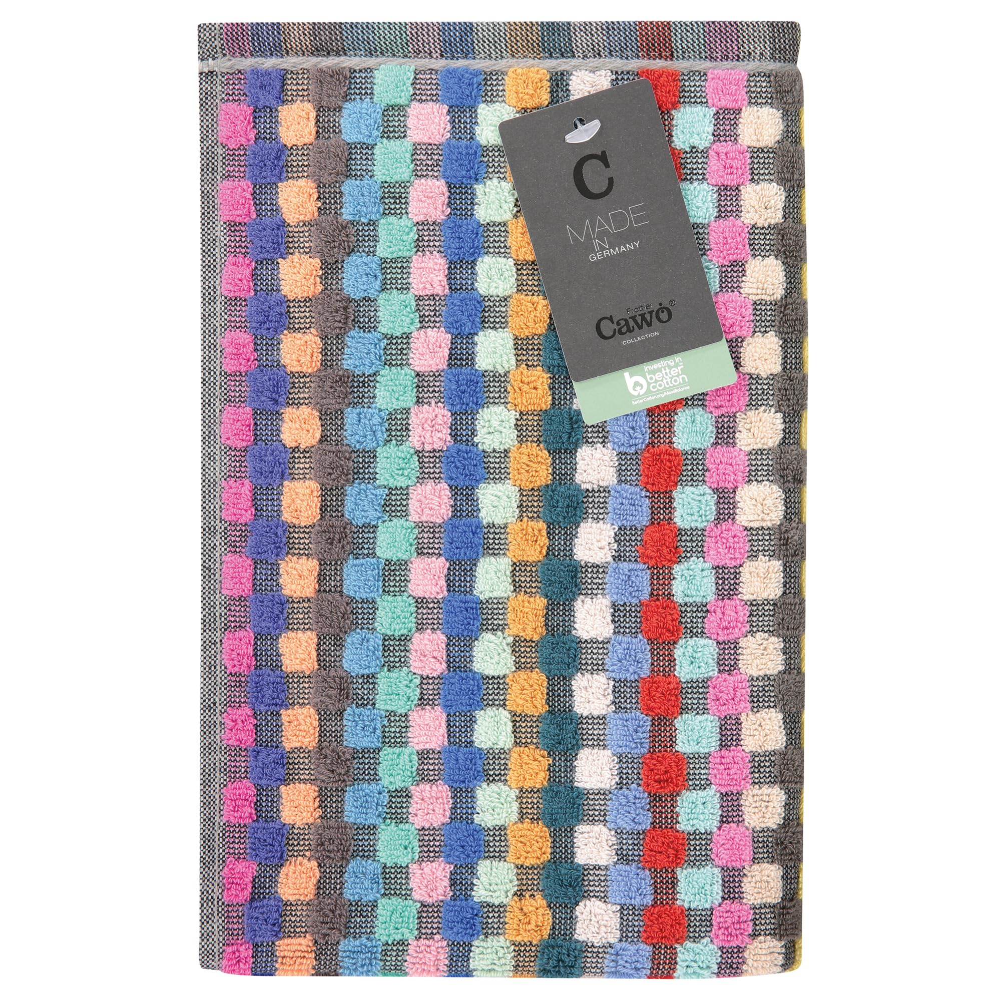CAWÖ Home Toallas de cocina Cuisine Confetti a cuadros 2021 Multicolor – 12 Paños de Cocina 50 x 50 cm