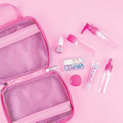 Miniatura 4 de 3C4G Juego de artículos de tocador y cosméticos de viaje para niños Butterfly Away con botellas de viaje aprobadas por la TSA, brillo de labios para