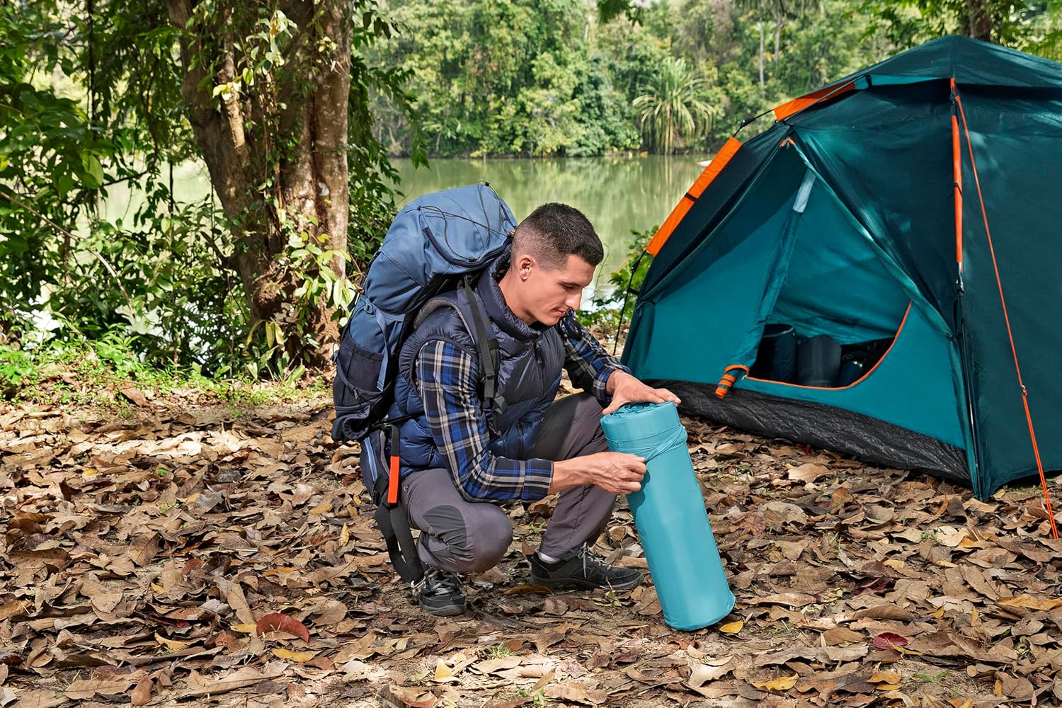 Bestway TerrainPro Self-Inflating Single Sleeping Mat for Mummy Sleeping Bags 183 x 51 x 5.1 cm