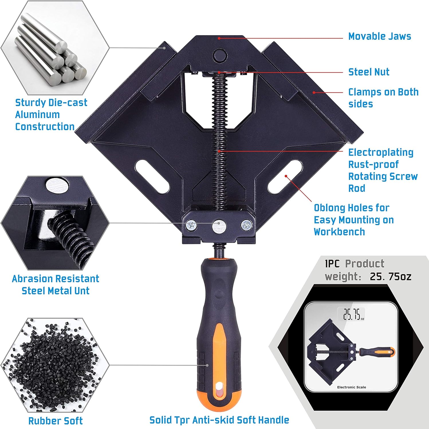 Corner Clamps 60/90/120 Degree BL