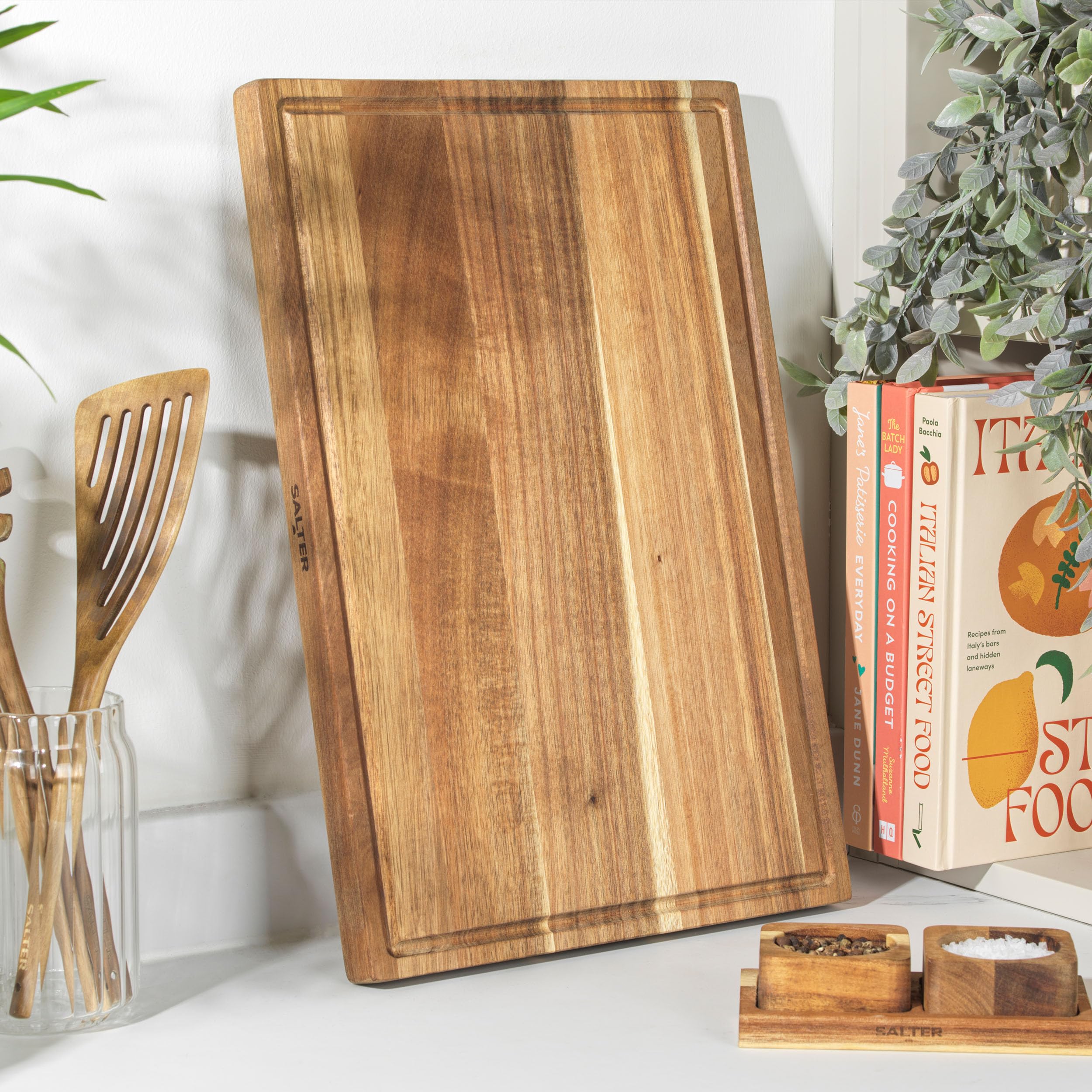 Salter BW13695EU7 Toronto Chopping Board, 44cm Cutting Board, Large Grazing/Charcuterie Board, FSC®- Certified Acacia Wood - Image 3