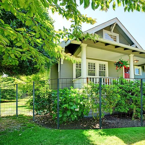 Miniatura 8 de ARIFARO Postes de valla de 7 pies de metal resistente, paquete de 10, poste en U de jardín sin excavación para valla de alambre de acero para patio,