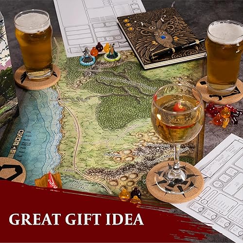 Miniatura 7 de HQ - Posavasos DND de corcho  Juego de 12 posavasos clase +1 DM Icon  Gran regalo nerd para jugadores de D&D, jugadores, DM, hombres o mujeres,