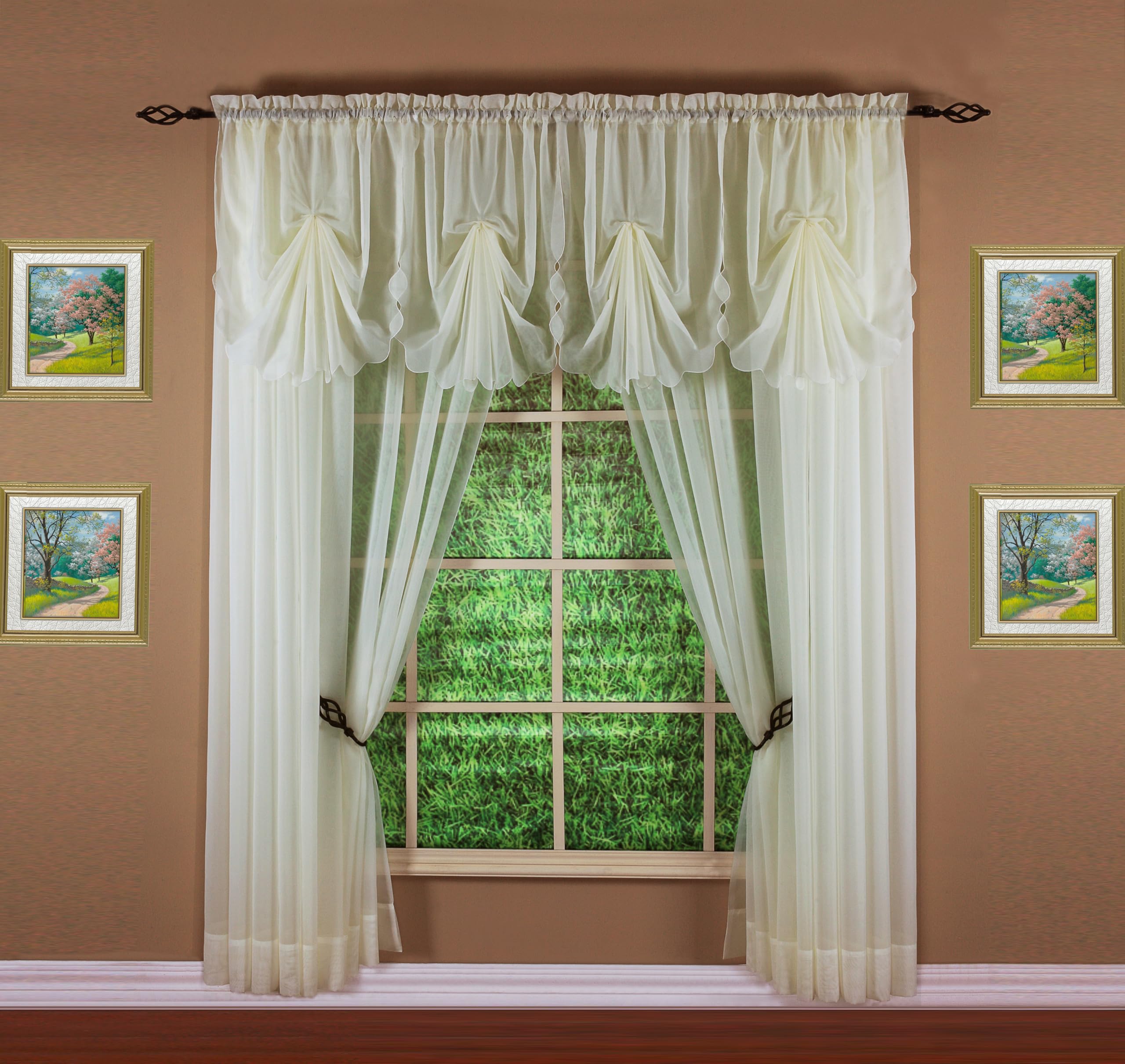 Today's Curtain Emelia Original Cantonnière en Voile, écru, 76,2 x 101,6 cm (l x L)