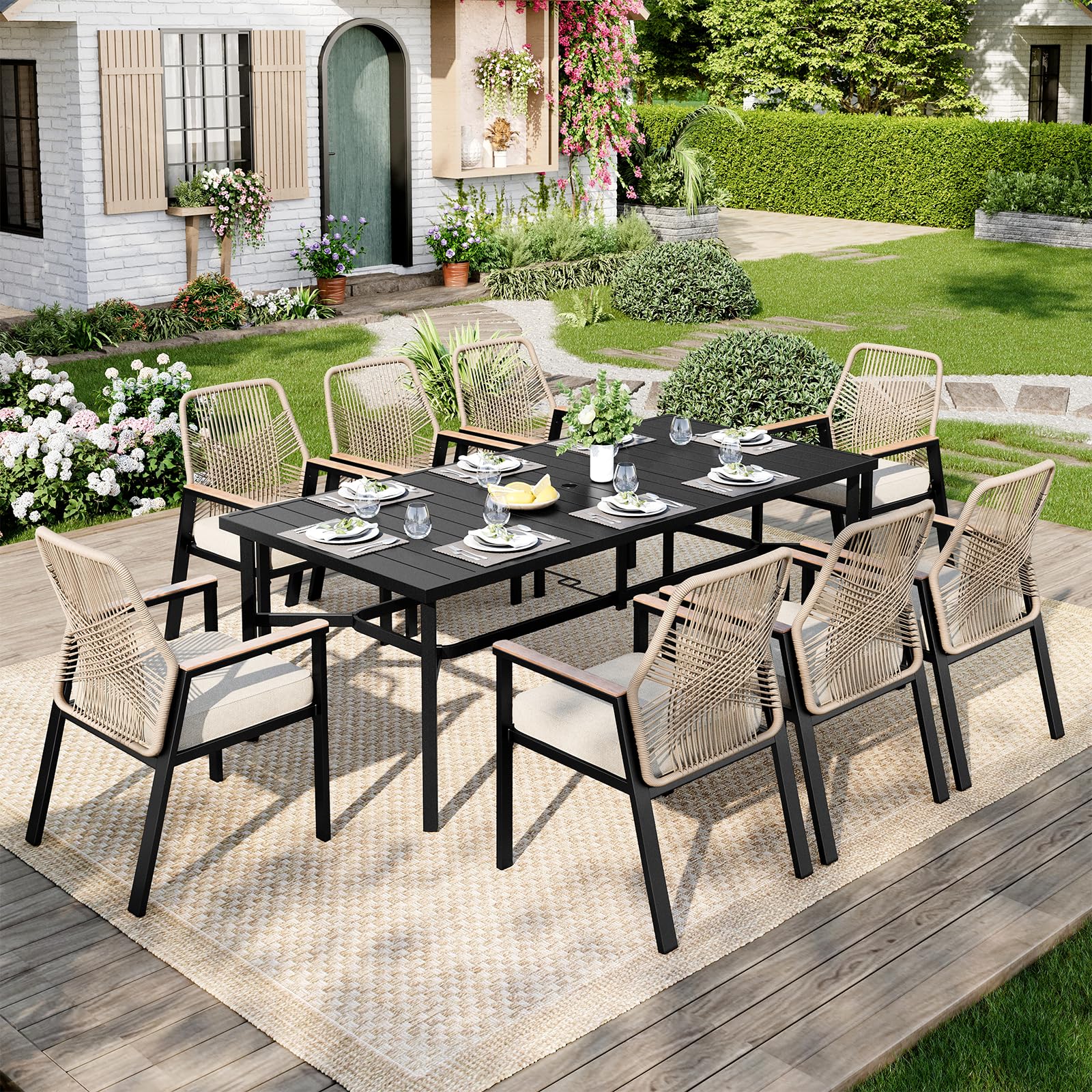 Amazon.com: MIXPATIO Outdoor Patio Dining Table for 8, 83