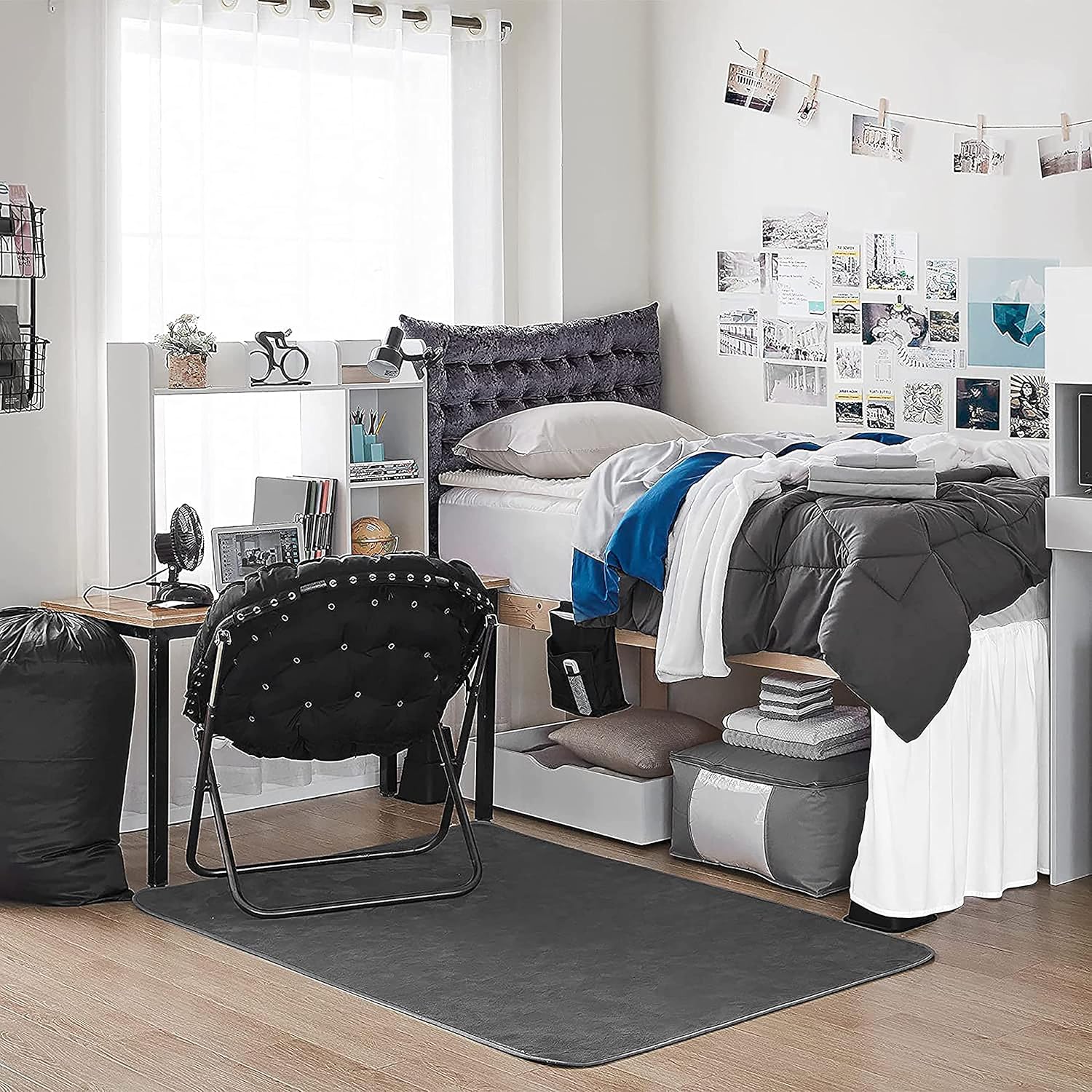 Dorm Bed Skirt, Ruffled Dorm Sized Bed Skirt Three Fabric Sides College Dorm Bed Skirt Cotton 600 TC Fabric, Bed Skirt for Dorm Room for Easy Fitting and Easy Care Twin XL 36" Drop White