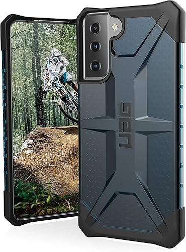 URBAN ARMOR GEAR UAG - Funda protectora de plasma transparente diseñada para Samsung Galaxy S21 Plus, color azul, resistente, ligera, delgada, a