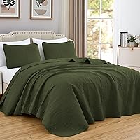 Vista 11 de Chezmoi Collection Luca - Juego de colcha de 3 piezas extragrande, tamaño king, verde azulado - Edredón de verano de microfibra ligera de 118 x 106