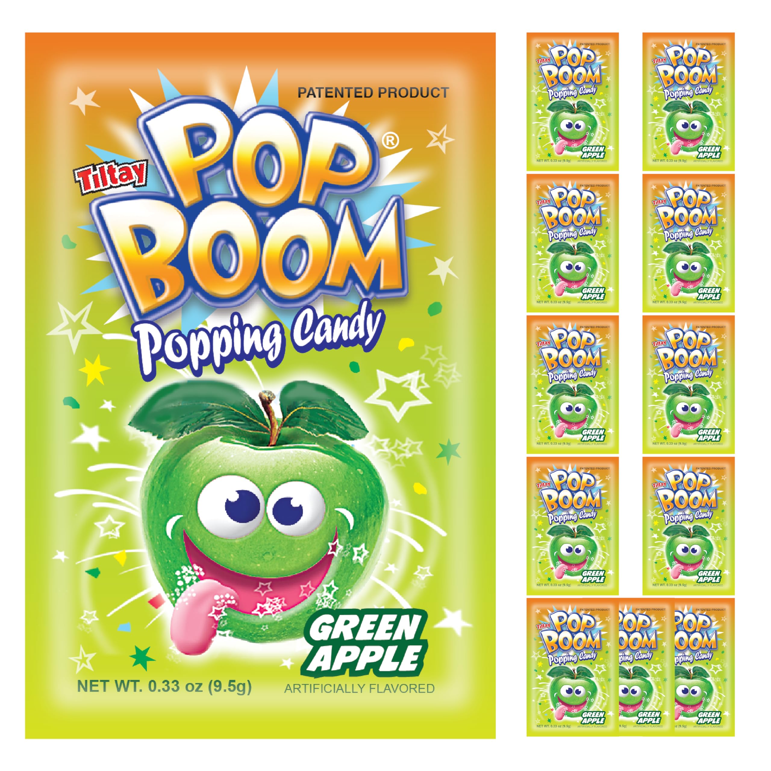 ティムキャンピー　ポップトップ　ストーン　プルタブ Amazon.com : Pop Boom Popping Candy / 12 Pack Green Apple Flavor