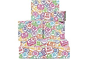 CENTRAL 23 Over the Hill Gag Gift Wrapping Paper