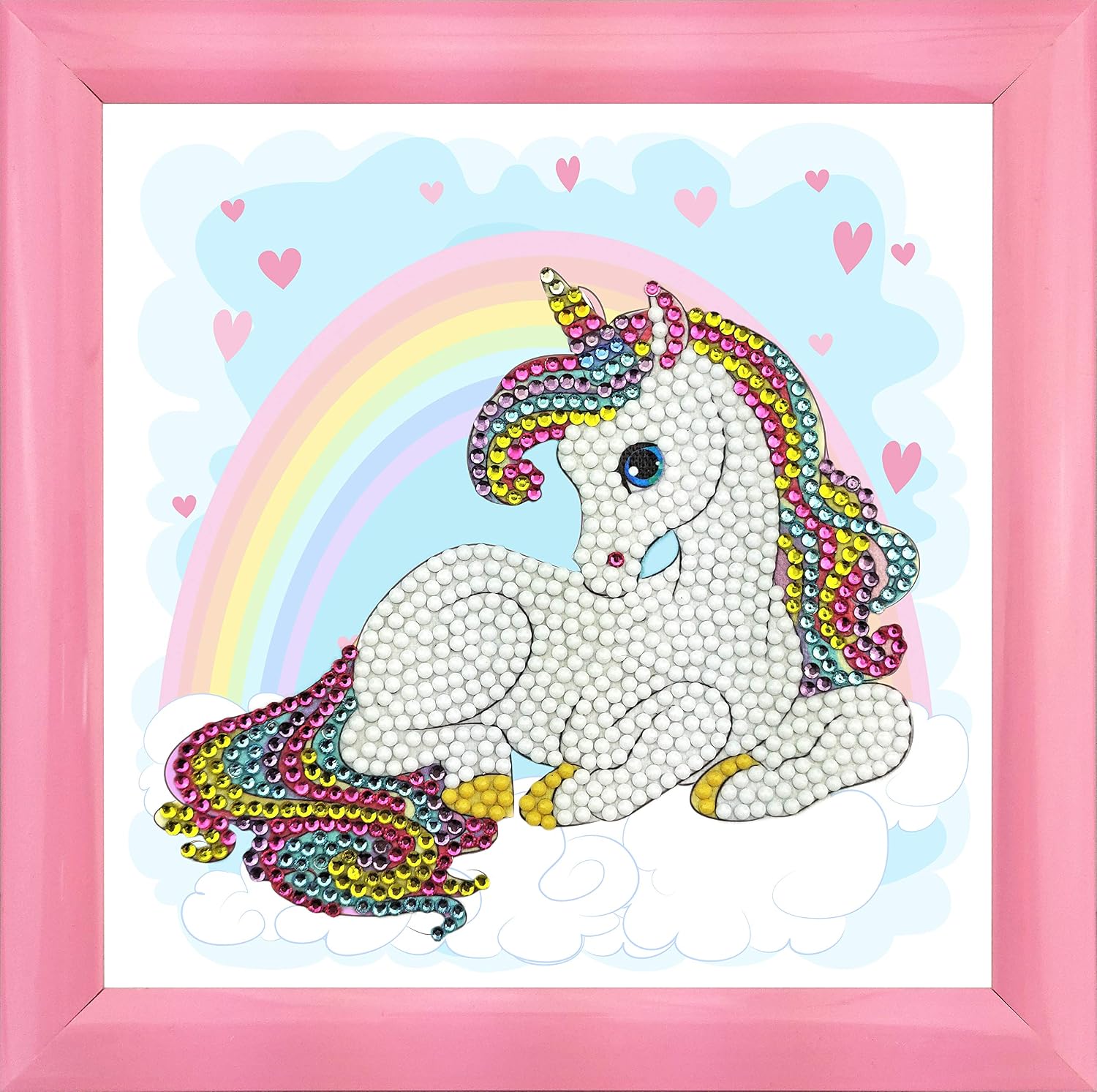 Craft Buddy Crystal Art CAFBL-3 Elefant – Kristallkunst-Set 16x16 Cm Zum Bekleben, Mit Allem Zubehör, Mehrfarbig