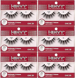 i-Envy - 6 pares de pestañas postizas 3D Glam...