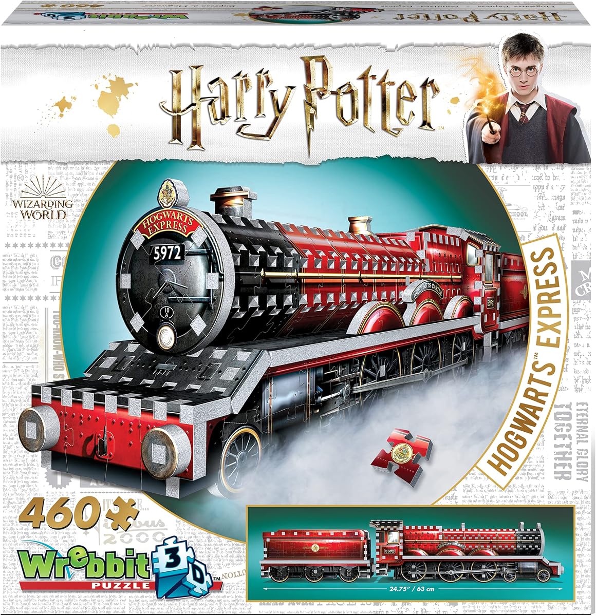 Wrebbit3D Harry Potter 3D Puzzle Model of Hogwarts Express | 460 Jigsaw Puzzle Pieces | Build the Iconic Train and Journey Through the Wizarding World
