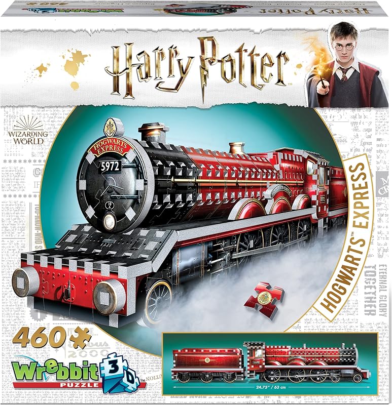 Wrebbit3D Harry Potter 3D Puzzle Model of Hogwarts Express | 460 Jigsaw Puzzle Pieces | Build the Iconic Train and Journey Through the Wizarding World