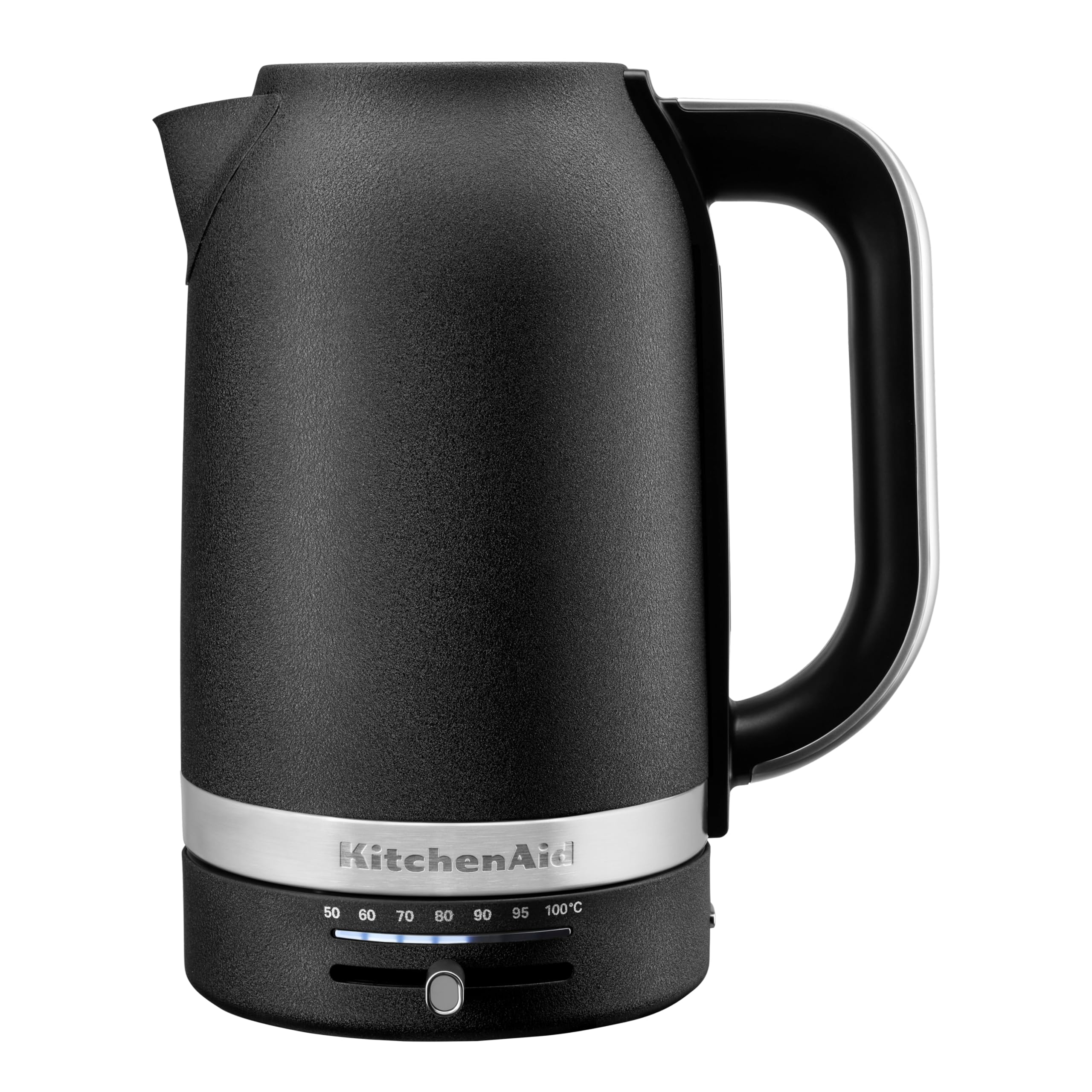 KitchenAid 5KEK1701 1.7L Variable Temperature Kettle, Adjustable Temperature Control 50°C-100°C, Quick Boil & Water Level Gauge, Cast iron Black