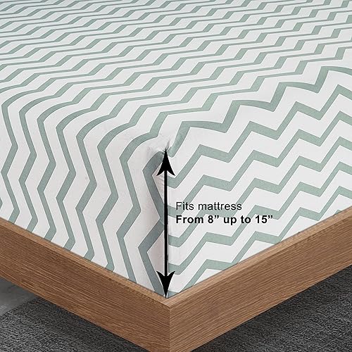 Miniatura 4 de LANE LINEN - Sábana bajera individual 100% algodón orgánico y 1 funda de almohada, tejido de percal ligero, suave, transpirable, apta para colchón