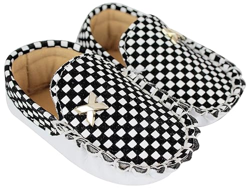 Neska Moda Baby Boys Rexine Loafer Booties (Black) - BT707