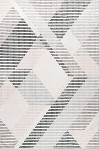 Miniatura 5 de nuLOOM Alesha - Alfombra moderna a rayas lavable a máquina, 8 x 10 pies, color beige