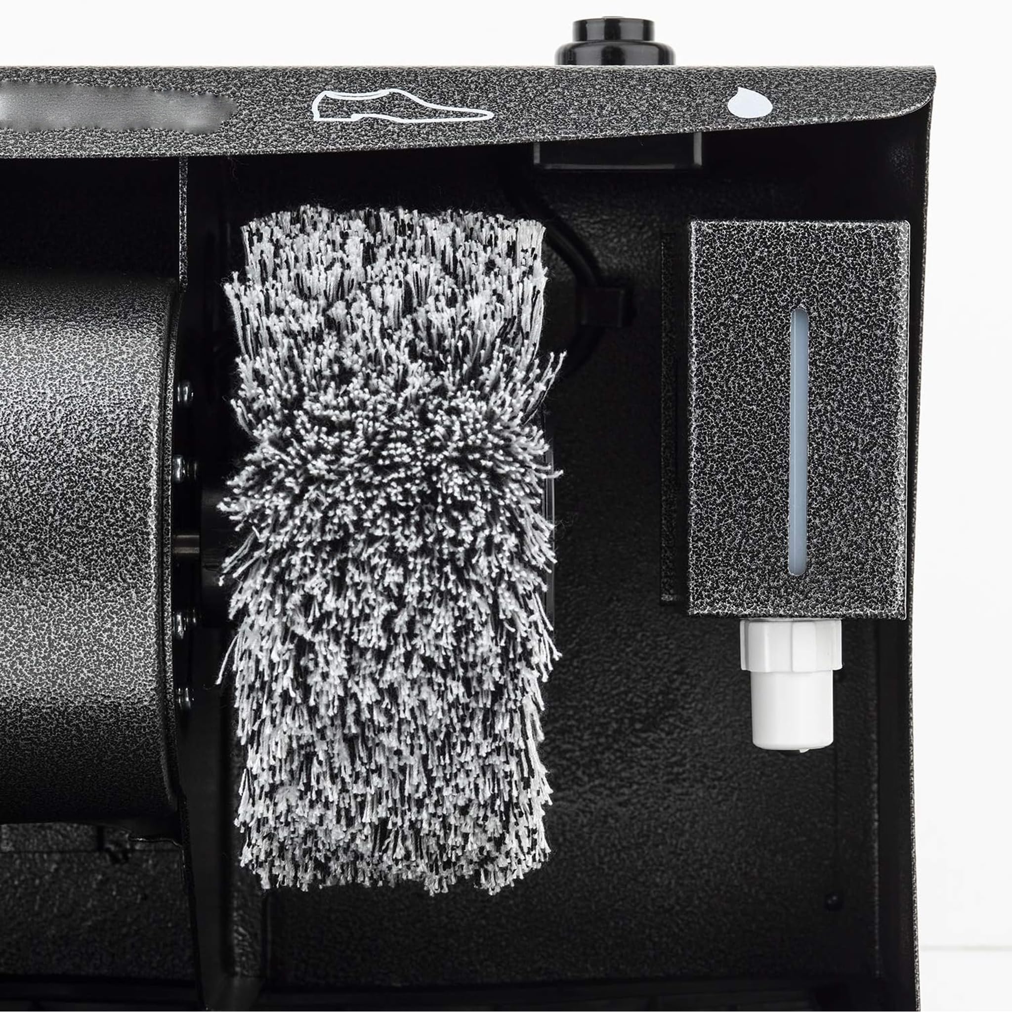 Lucidascarpe Elettrico 2-in-1 - Pulisce e Lucida Scarpe di Pelle, 120W, con 3 Spazzole e Dispenser di Lucido Ricaricabile, Ideale per Hotel e B&B, Adatto a Tutti i Tipi di Pelle