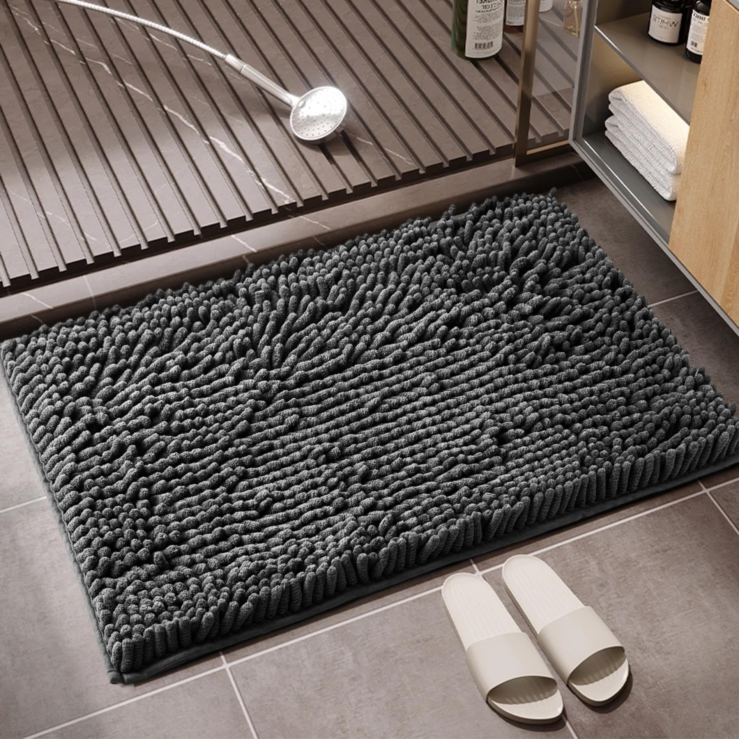 GAVENO CAVAILIA Bath Mat - Chenille - Charcoal