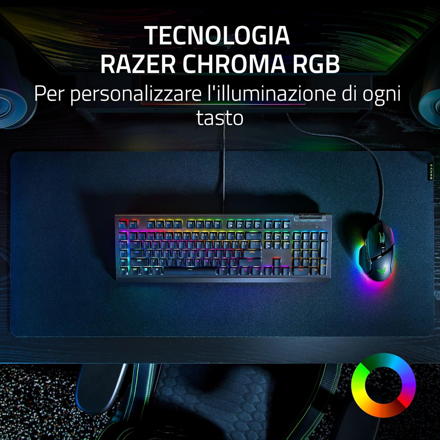 Razer BlackWidow V4 X with Chroma RGB lighting