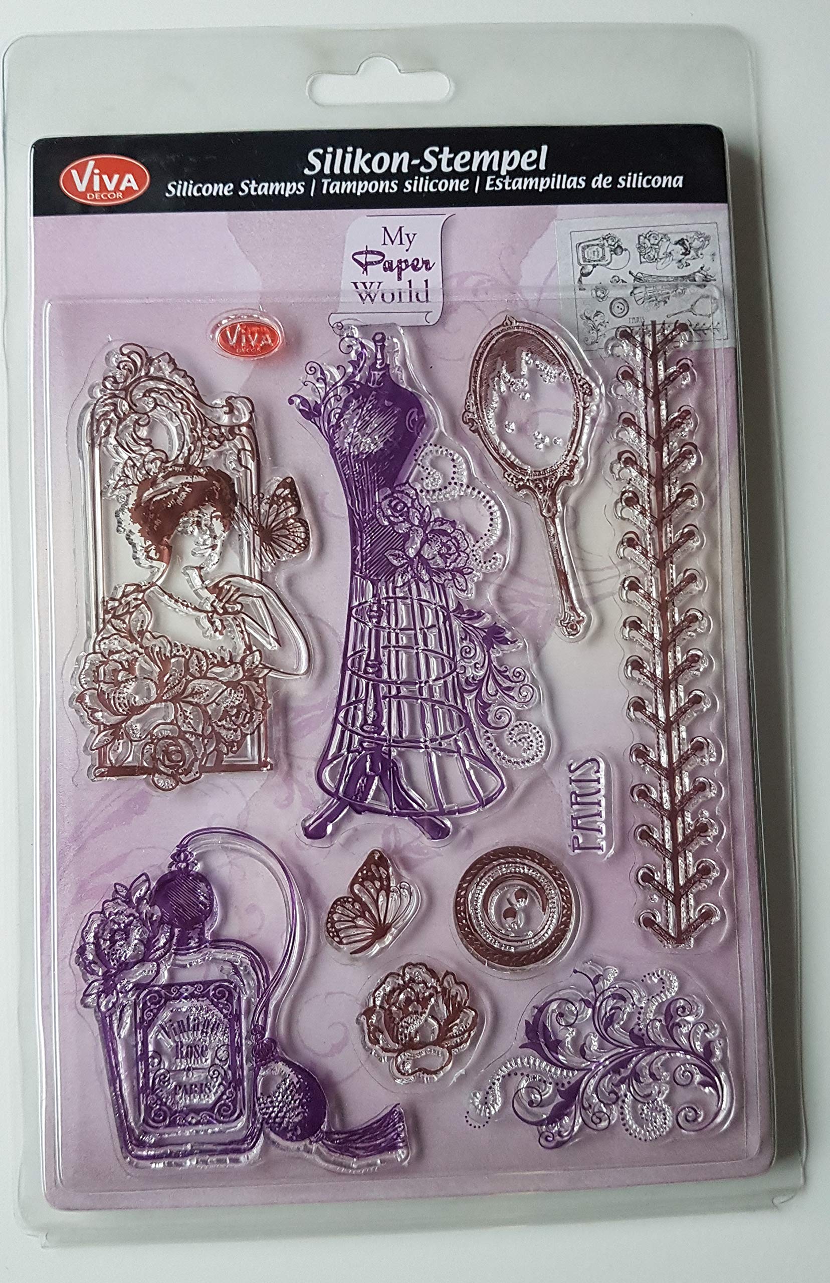 Viva Decor A5 Clear Stamps Set - Paris Couture #82