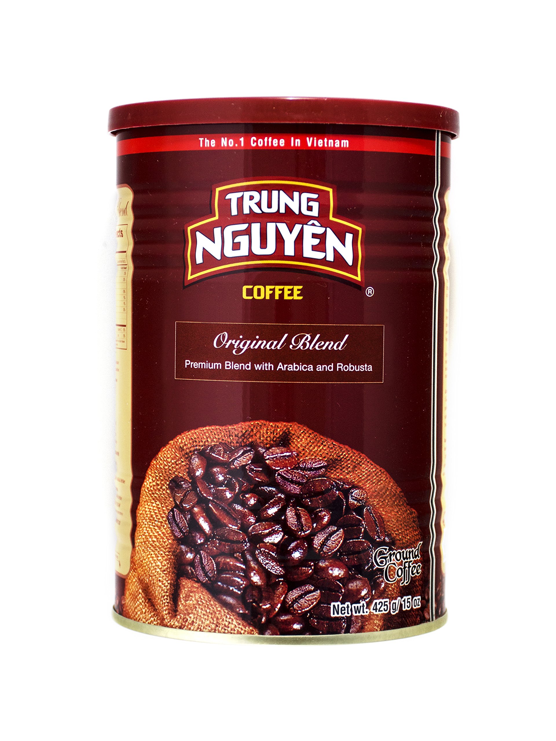 Trung Nguyen Vietnamese Coffee Original Blend: Premium Blend with Arabica and Robusta- 15 oz can
