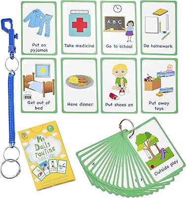 My Daily Routine Cards 27 Flash Cards for Visual aid Special Ed, Speech Delay Non Verbal Children and Adults with Autism or Special Needs