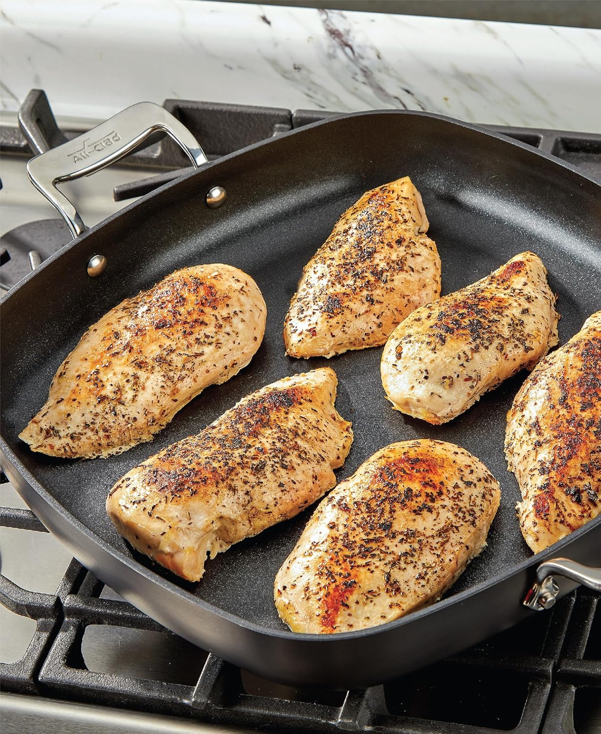 All-Clad Essentials Hard Anodized Nonstick Cookware Set 10 Piece Oven Safe 350F Pots and Pans Black