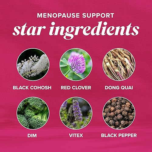 Miniatura 3 de Perlas de vitaminas para la menopausia con cohosh negro, trébol rojo y más  sofocos, sudores nocturnos y apoyo del estado de ánimo, suplementos de