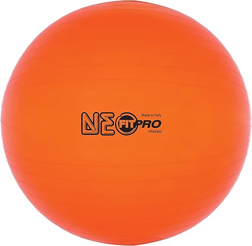 Champion Sports Ejercicio, estabilidad, pelota de equilibrio, 25.6 in, naranja neón, calidad premium, pelotas medicinales resistentes a los golpes