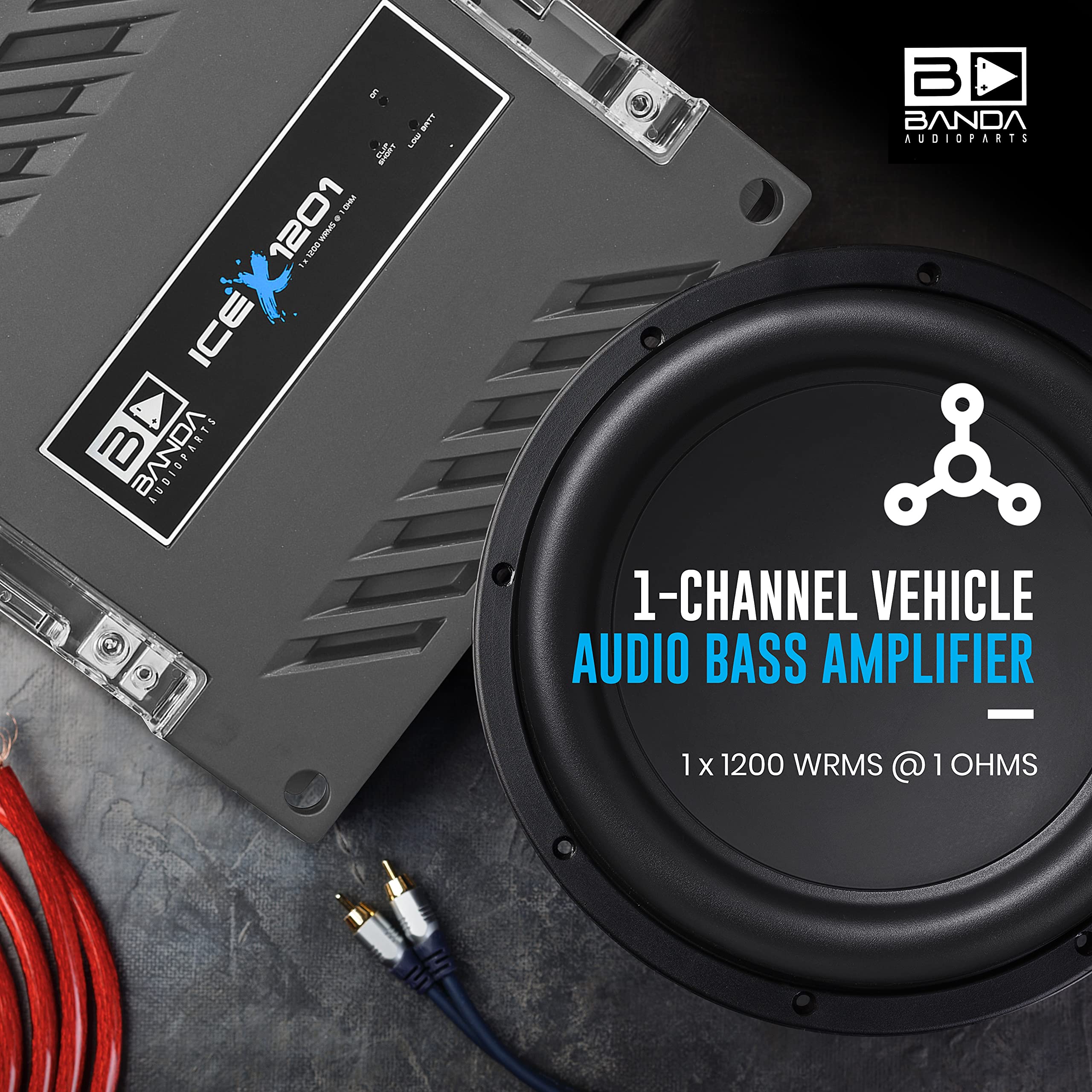Amazon.com: 1-Channel Vehicle Audio Bass Amplifier - 1200 Watts