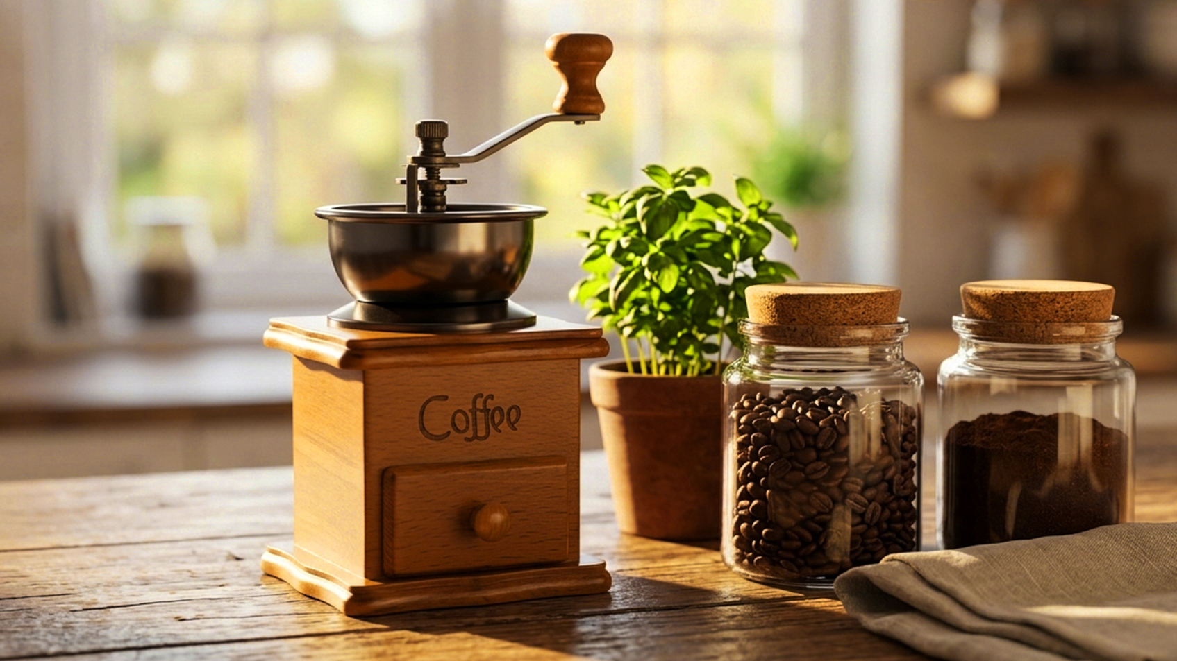 Amazon.com: Vintage Wooden Manual Coffee Grinder - Decorative