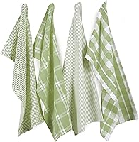 Vista 46 de LANE LINEN Juego de 4 paños de cocina de algodón para secar platos, 18 x 28 pulgadas, absorbentes, de secado rápido, color gris