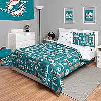 Vista 39 de FOCO Unisex-Adult NFL Team Logo Bed in a Bag Comforter, Sheets, Pillow Cases Bedding 5-Piece Set