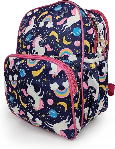 ANNACREATIONS Stylish Unicorn School Backpack Polyester School Bag for Kids Pack of 1 Pc