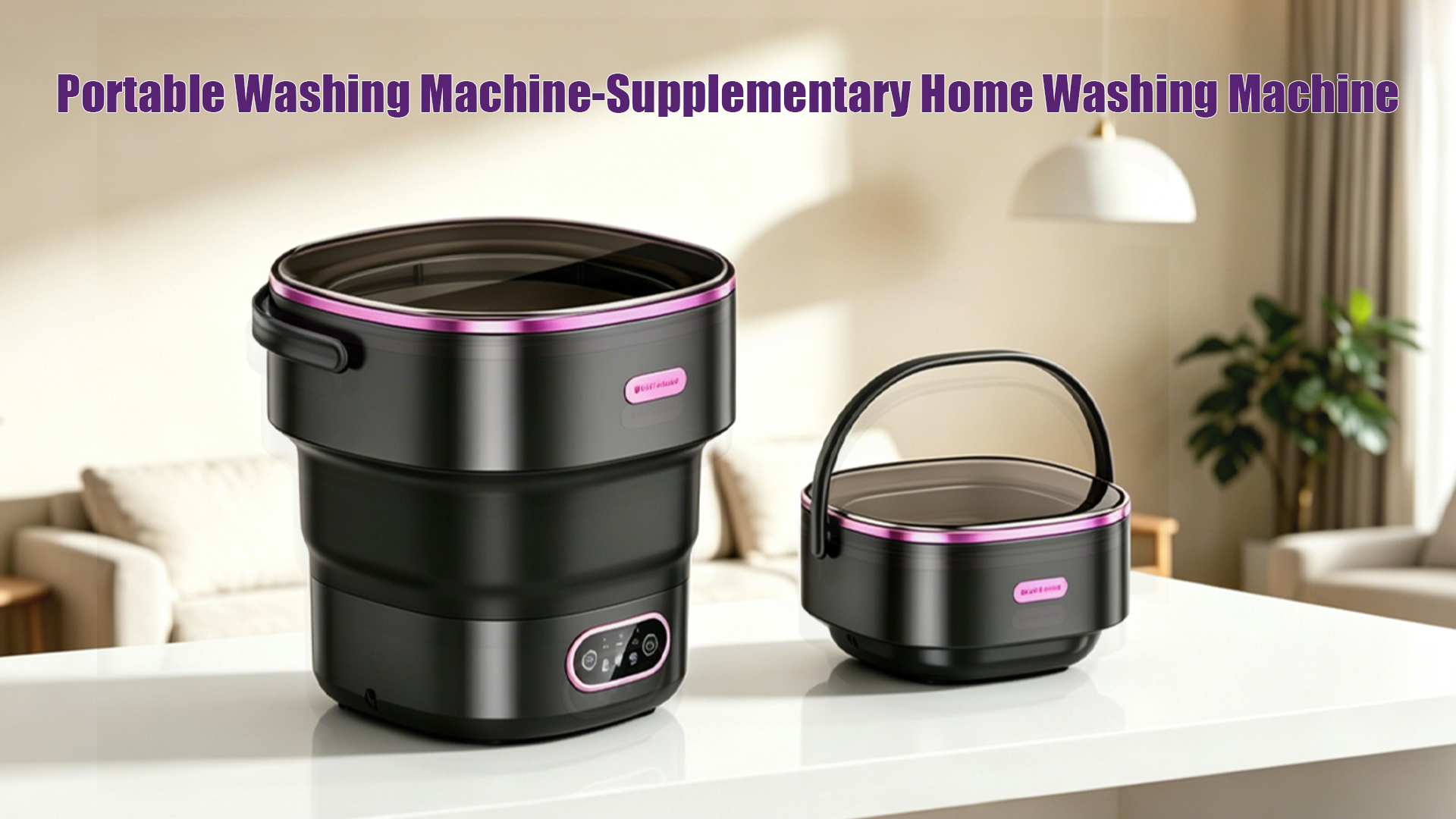 Image of 20L Mini Portable Washing Machine,Foldable Portable Washer Mini Lavadora Portatil for Apartment,RV,Camping,Travel - Wash Baby Clothes, Underwear,Bra Separately to Keep Clean and Healthy