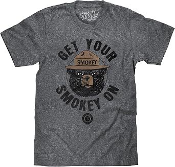 Tee Luv Mens Smokey Bear T-Shirt - Get Your Smokey On Graphic Tee Shirt