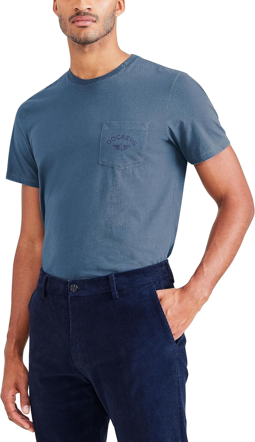 Dockers Mens Slim Fit Short Sleeve Graphic Tee Shirt