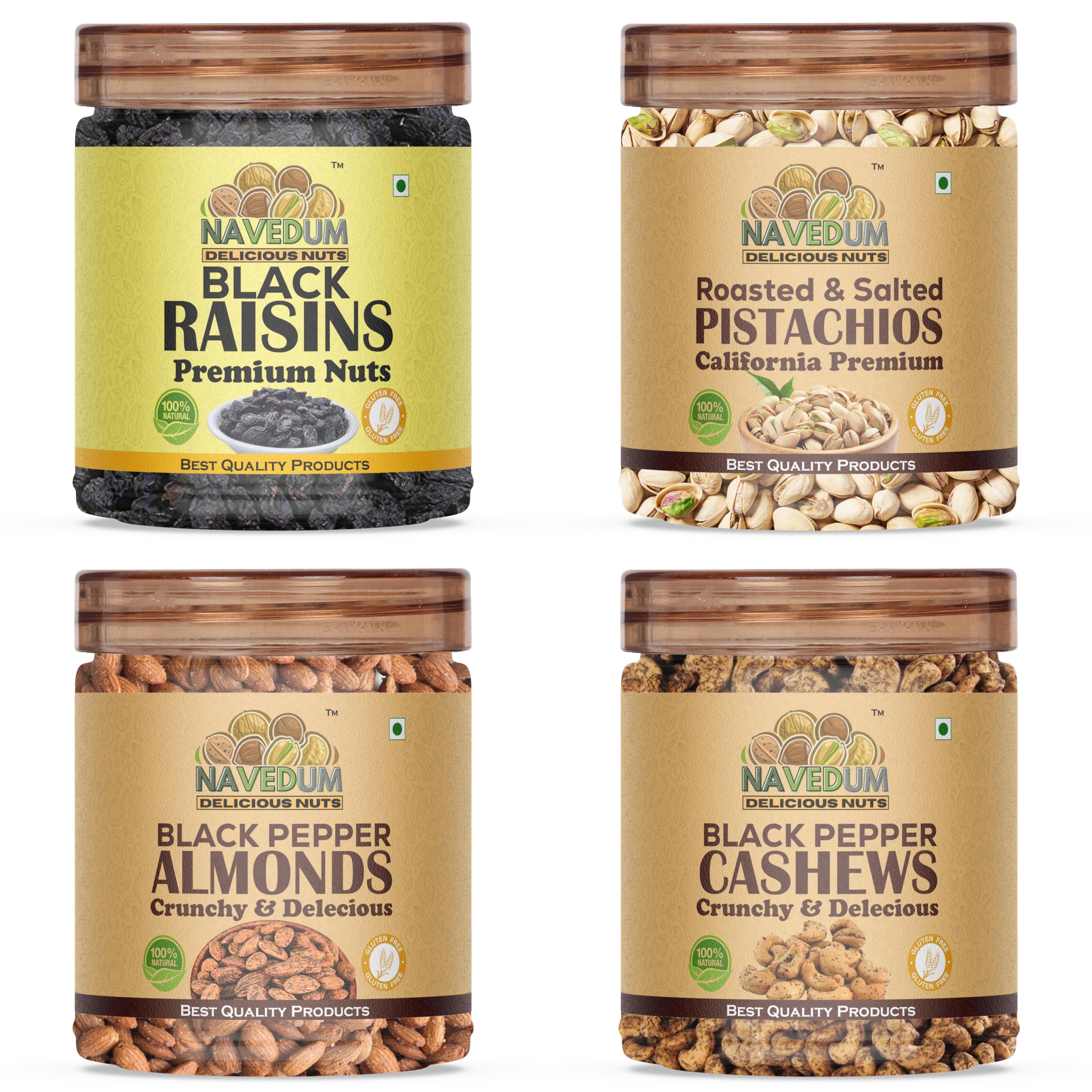 Jar Pack || Cashew + Almonds + Pista + Black Raisins (100 GM * 4 = 400GM) (B0CY8CCT5L) Amazon Price History, Amazon Price Tracker