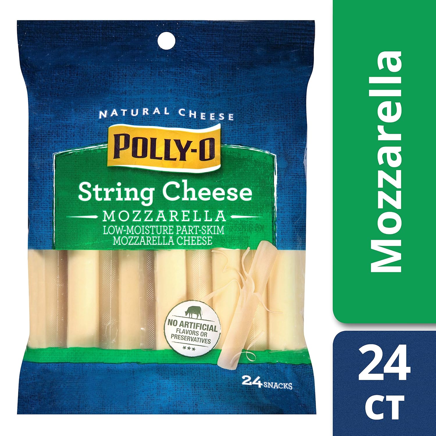 Polly-O String Cheese Mozzarella Cheese Snacks (24 ct Sticks)