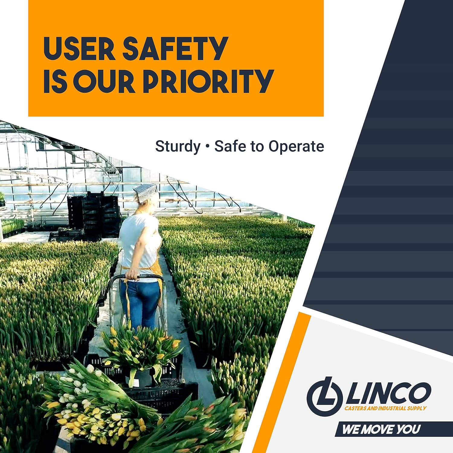 Linco 3” MADE IN USA Swivel Caster | Set of 4 Rubber 3/8” Threaded Stem Caster Wheels | Used for Replacement for Carts, Displays, Furniture, Dolly, or Workbenches | Total Capacity: 440 lbs: Industrial & Scientific