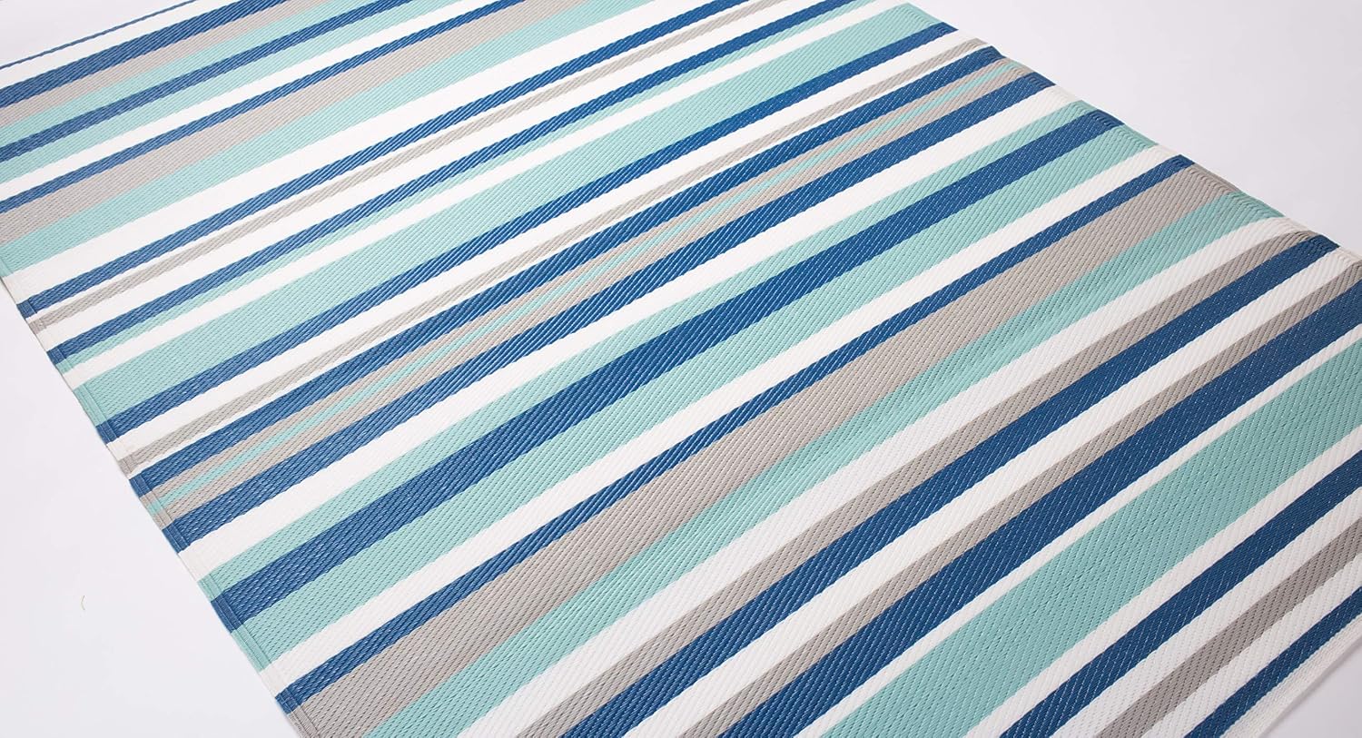 BEOMES, Indoor/Outdoor Rug, All Weather & UV Resistant (5 X 7, Ibiza-Blue)